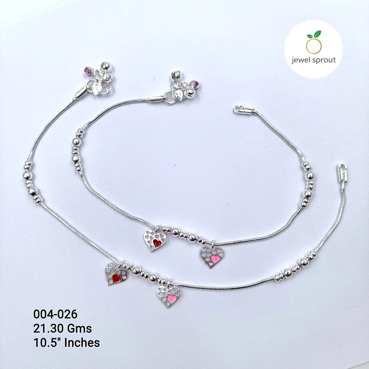 Stylish HP Light Weight Fancy Sterling Silver Anklet