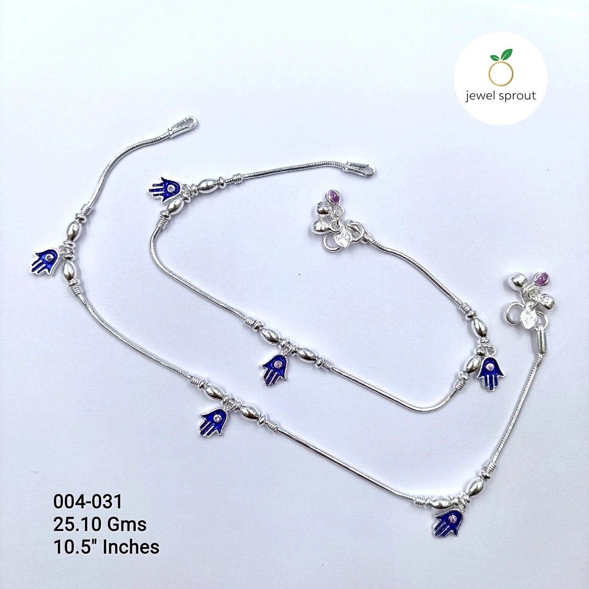 Stylish HP Lightweight Fancy Anklet - 925 Sterling Silver