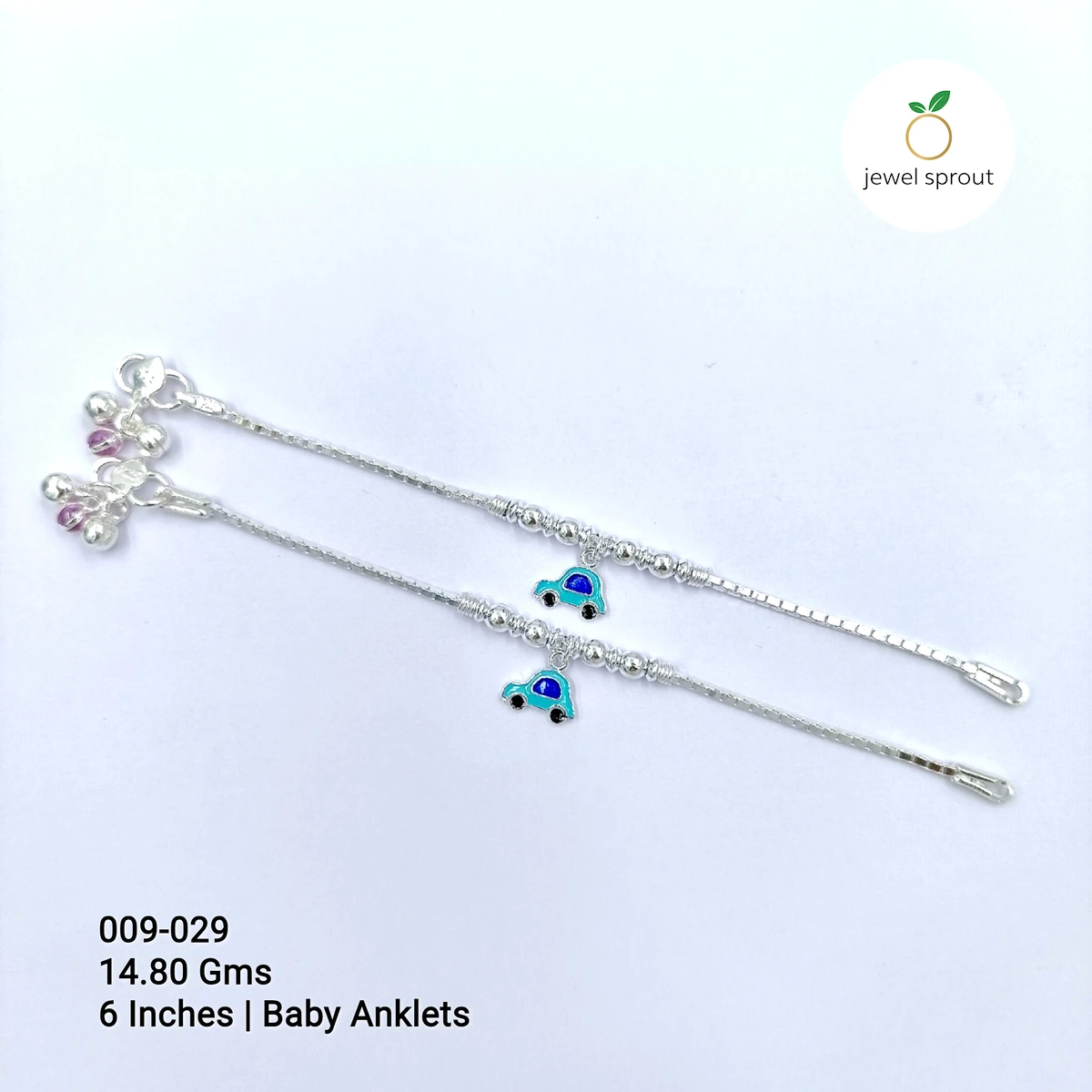 Charming HP Baby Enamel Anklet in 925 Sterling Silver