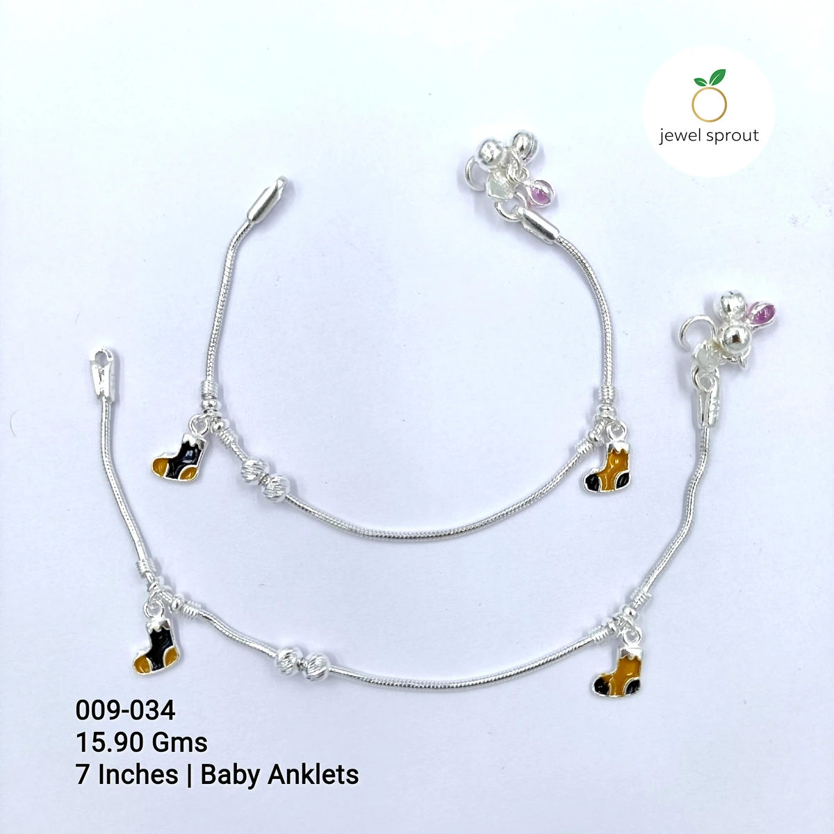 Charming HP Baby Enamel Anklet in 925 Sterling Silver