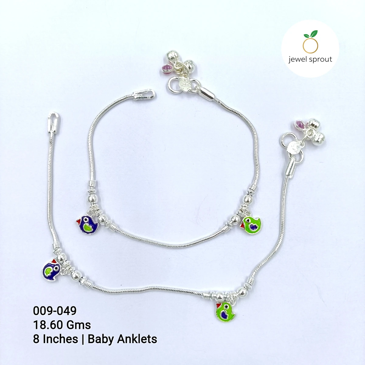 Charming HP Baby Enamel Anklet in 925 Sterling Silver
