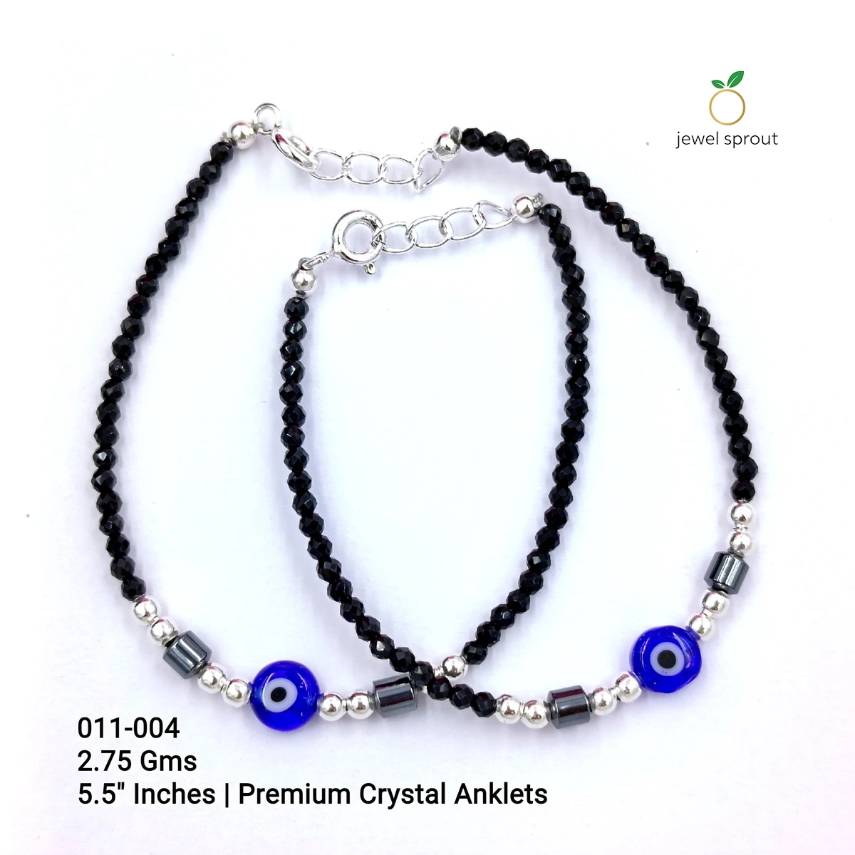 Charming Kids Crystal Anklet - 925 Sterling Silver