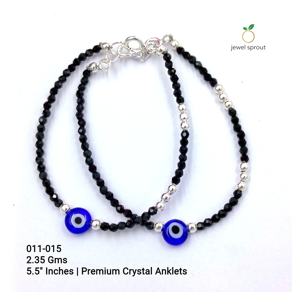 Charming Kids Crystal Anklet in 925 Sterling Silver