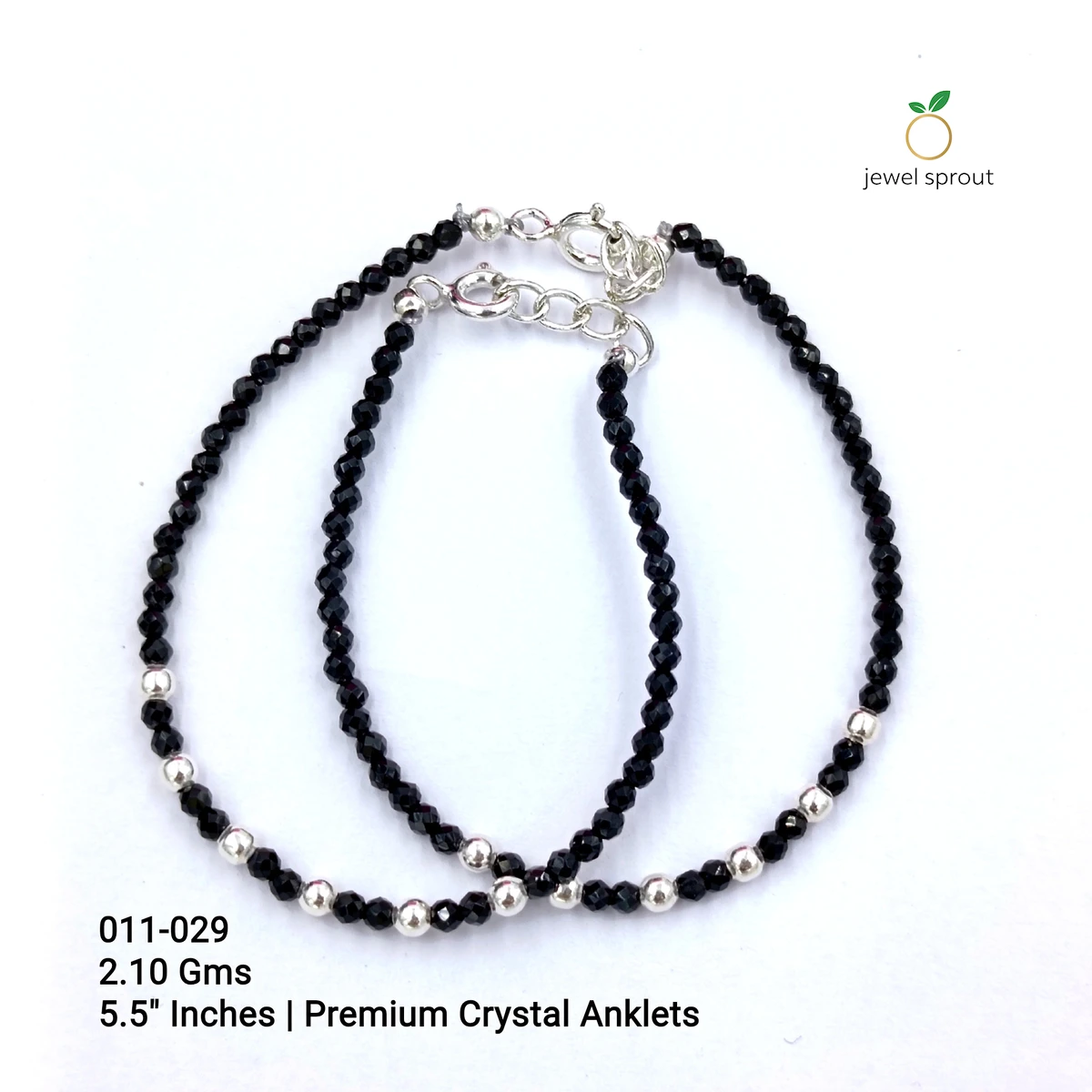 Charming Kids Crystal Anklet in 925 Sterling Silver