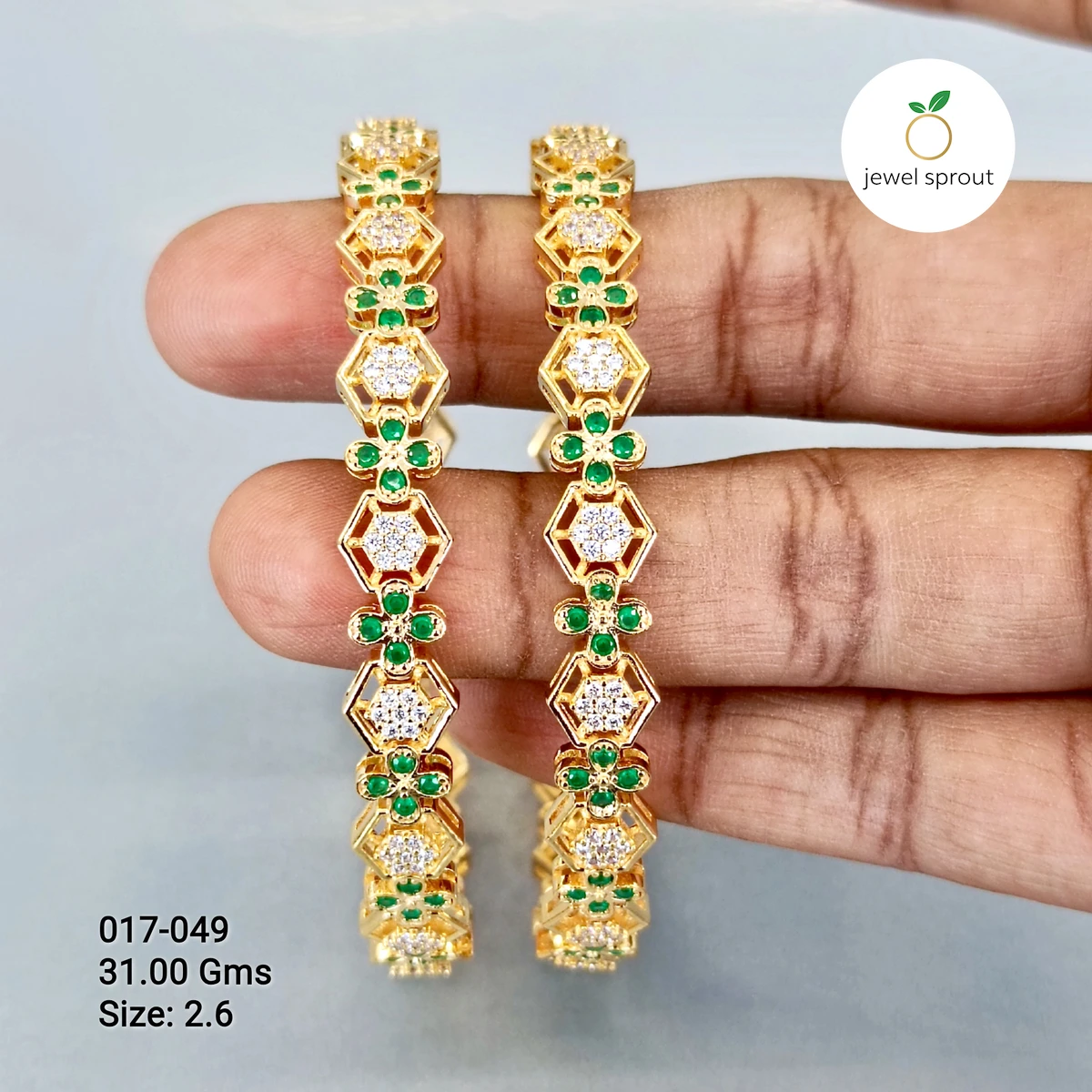 Stunning Zircon Bangles in 925 Sterling Silver