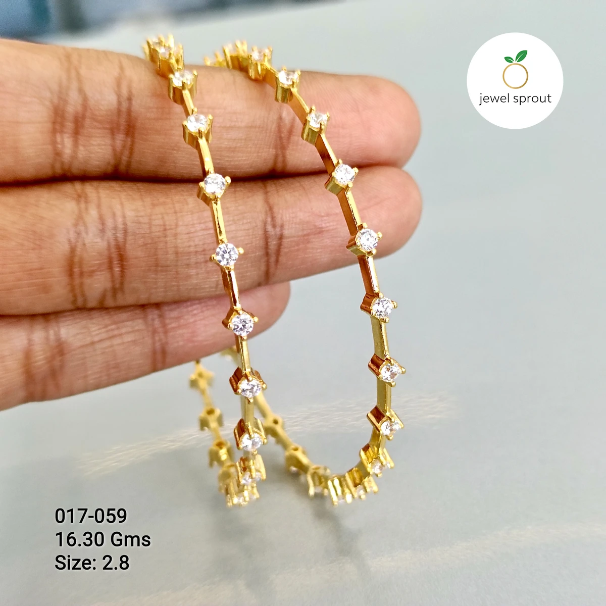 Zircon Pitkul Bangles (2.6) in 925 Sterling Silver