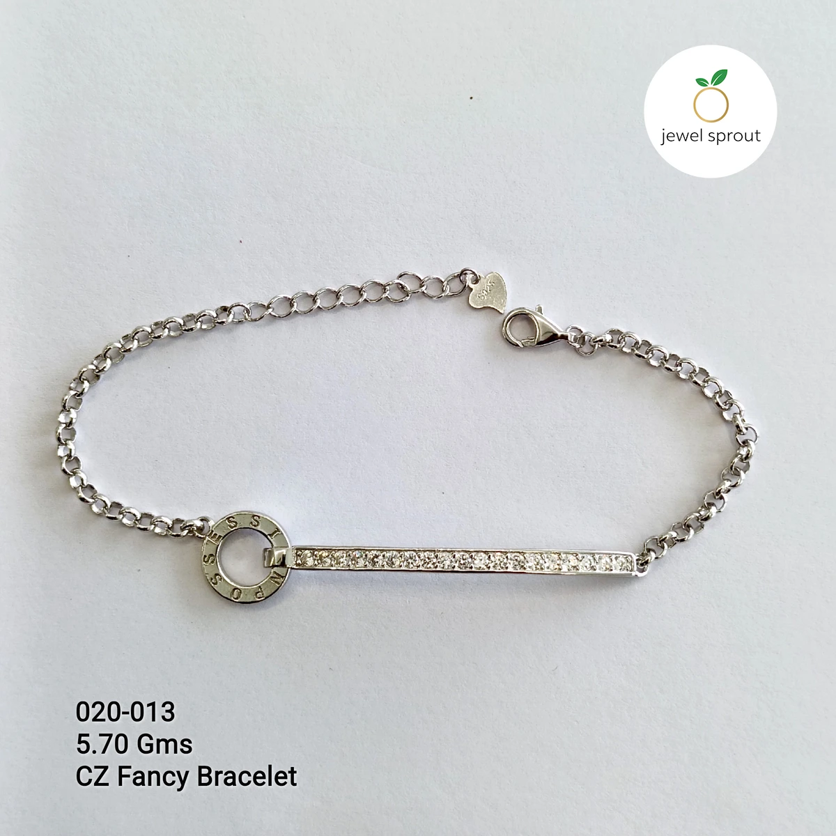 Stylish CZ Fancy Bracelet in 925 Sterling Silver