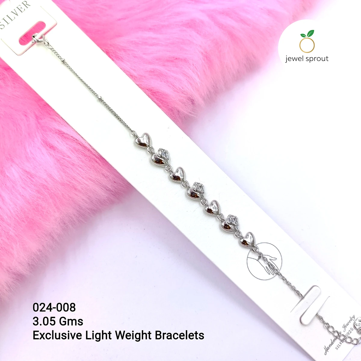 Luxury Zircon Exclusive Bracelet in 925 Sterling Silver