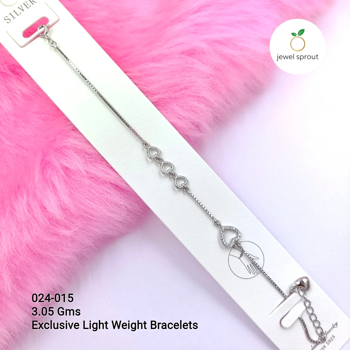 Luxury Zircon Exclusive Sterling Silver Bracelet - Elegant Design