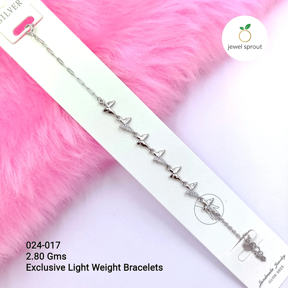 Exclusive Luxury Zircon Sterling Silver Bracelet