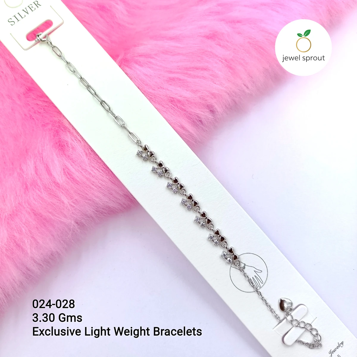 Exclusive Luxury Zircon Sterling Silver Bracelet