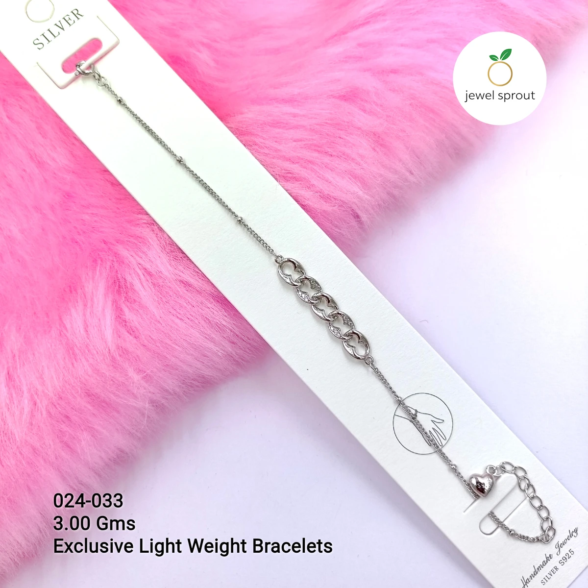 Luxury Zircon Exclusive Sterling Silver Bracelet