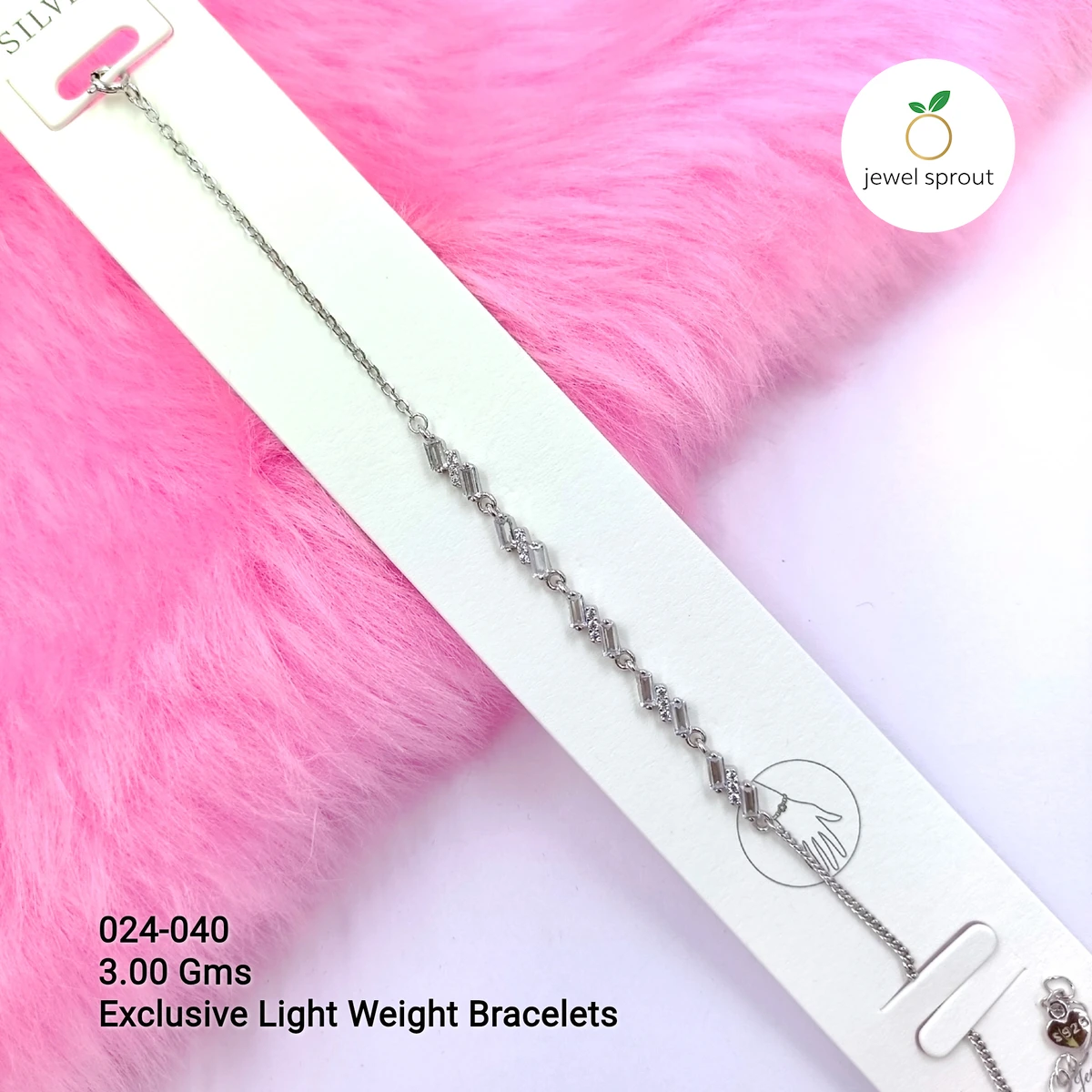 Exclusive Luxury Zircon Sterling Silver Bracelet for Elegance