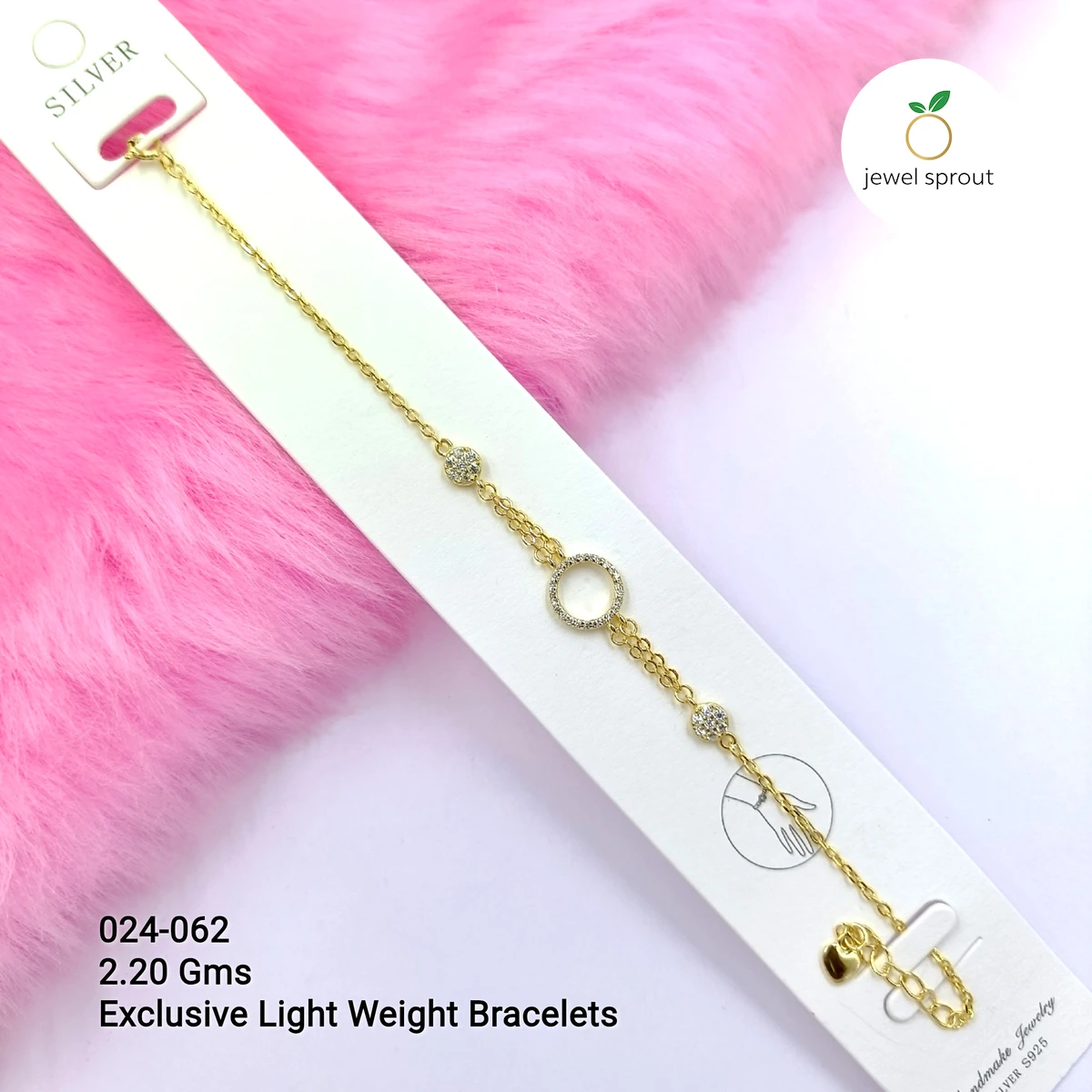 Exclusive Luxury Zircon Sterling Silver Bracelet