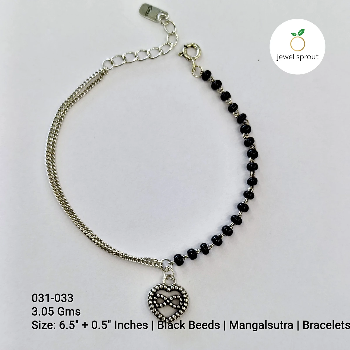 Elegant 925 Sterling Silver Hand Mangal Sutra Bracelet