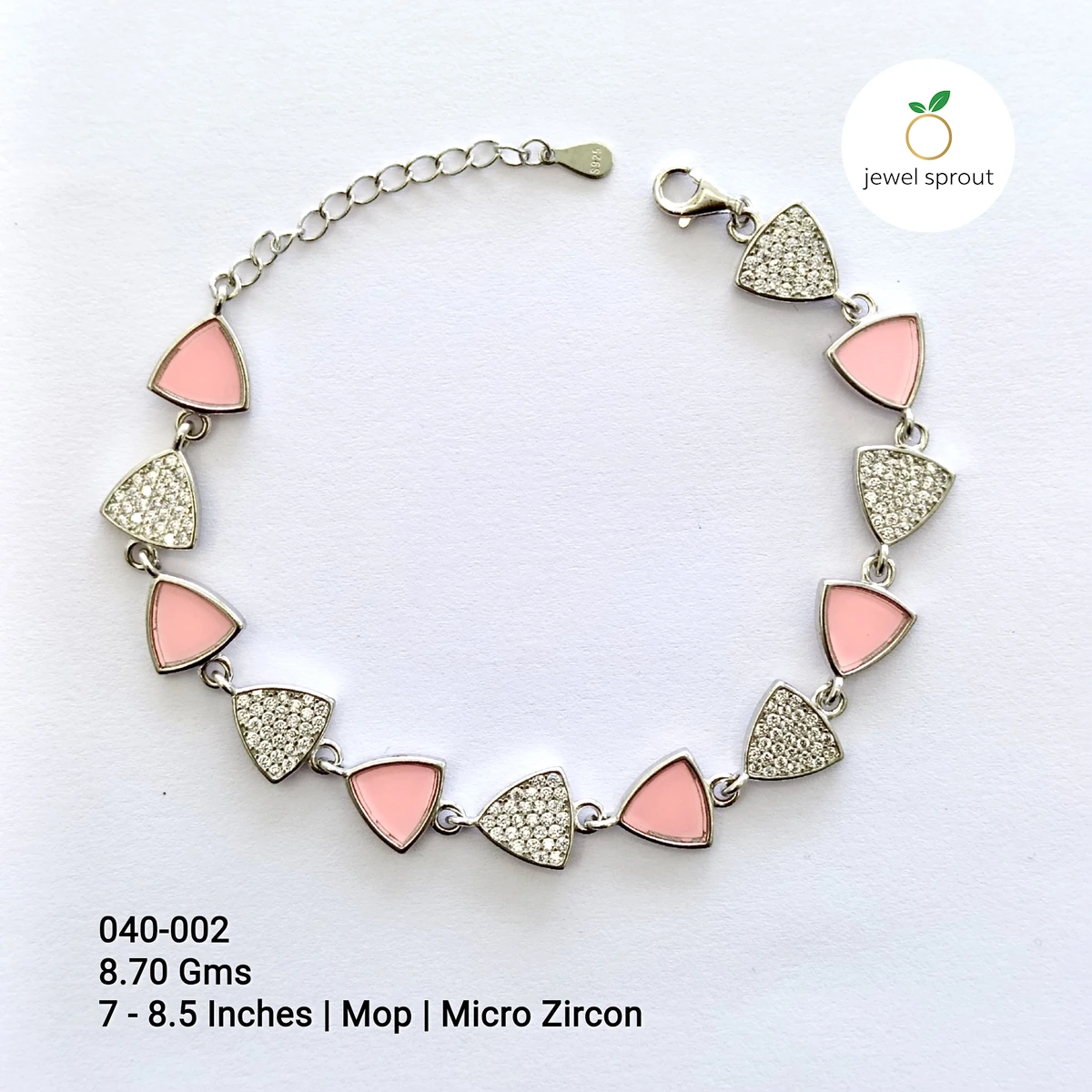 Chic MOP Micro Bracelets in 925 Sterling Silver