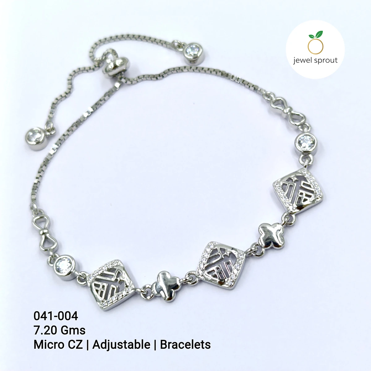 Stylish Micro Adjustable Sterling Silver Bracelet