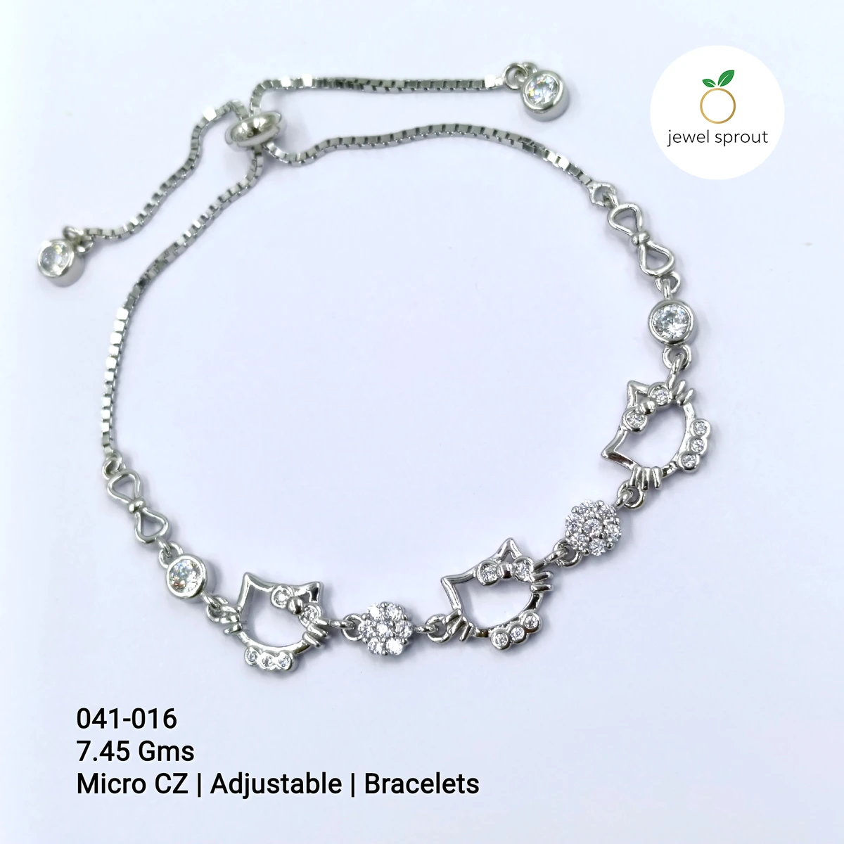 Stylish Micro Adjustable Sterling Silver Bracelet