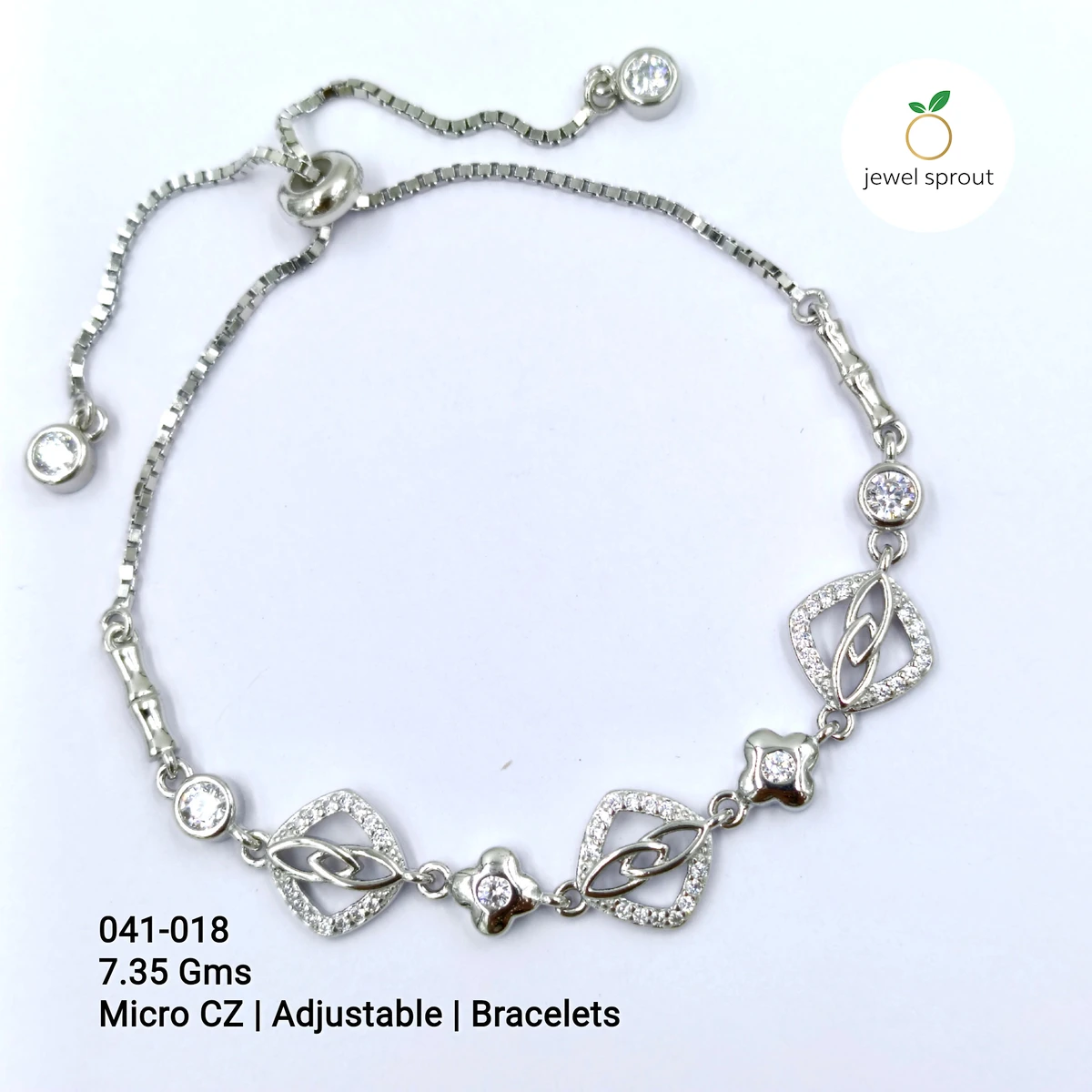 Micro Adjustable Sterling Silver Bracelet for Elegant Occasions