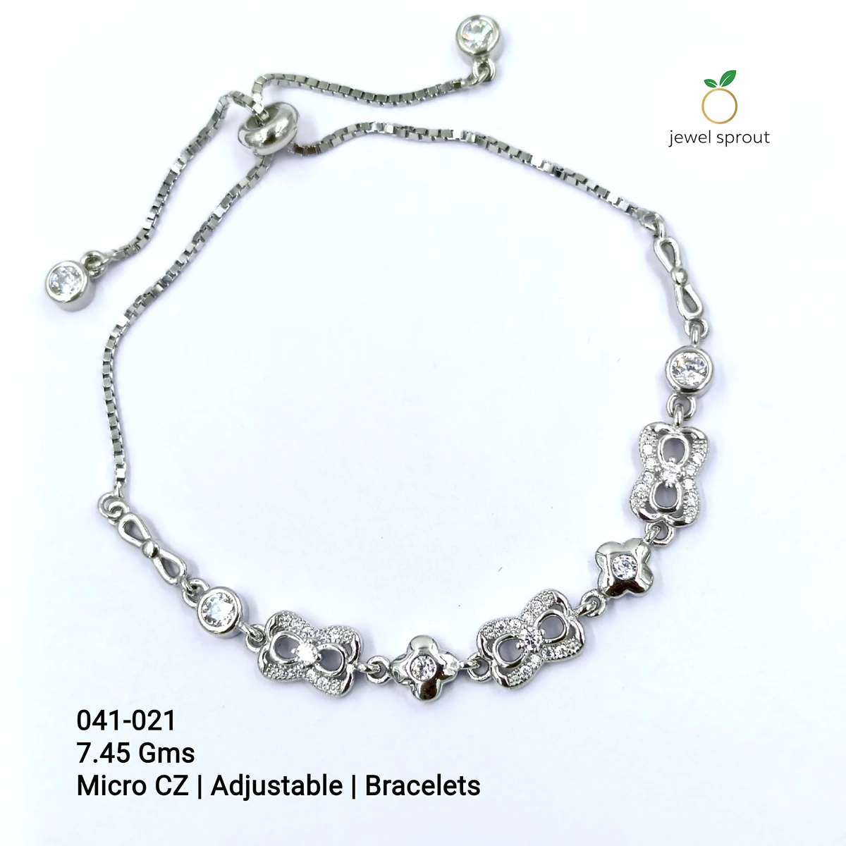 Micro Adjustable Sterling Silver Bracelet - Elegant Design