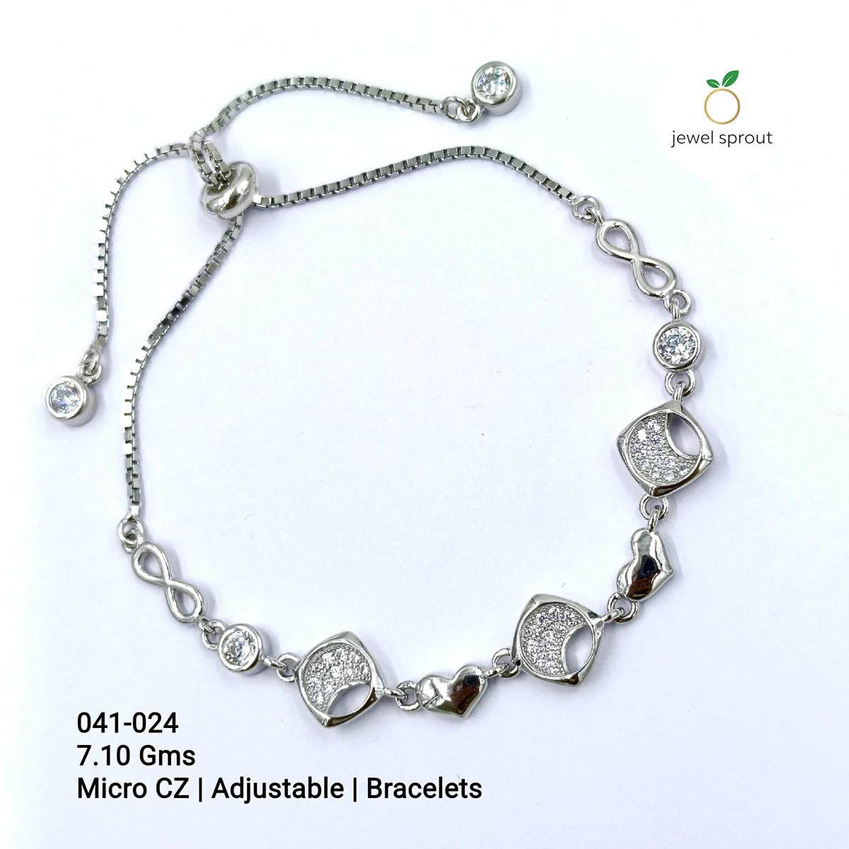 Stylish Micro Adjustable Sterling Silver Bracelet