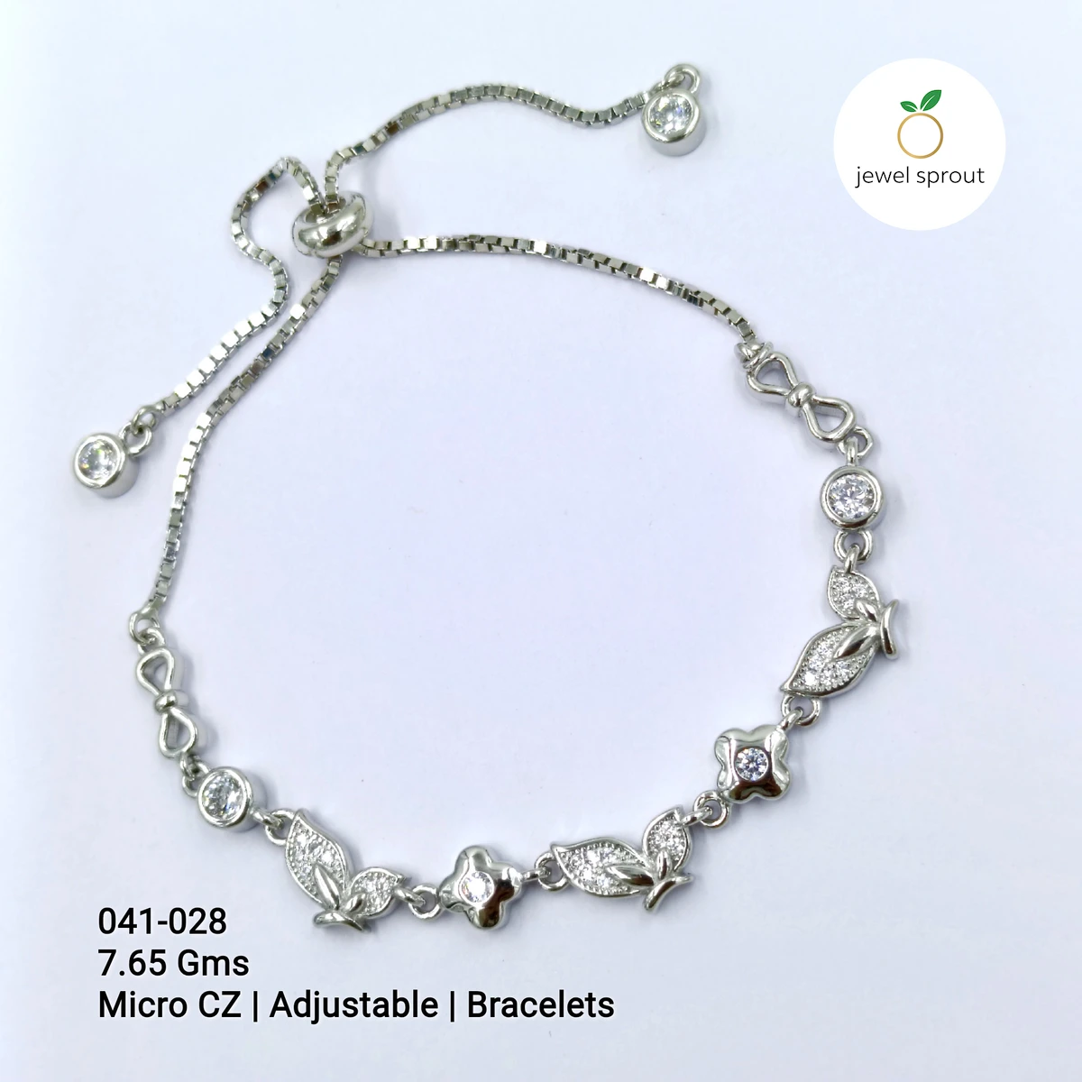 Stunning Micro Adjustable Sterling Silver Bracelet