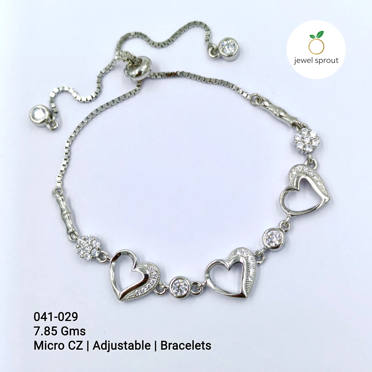 Stylish Micro Adjustable Sterling Silver Bracelet