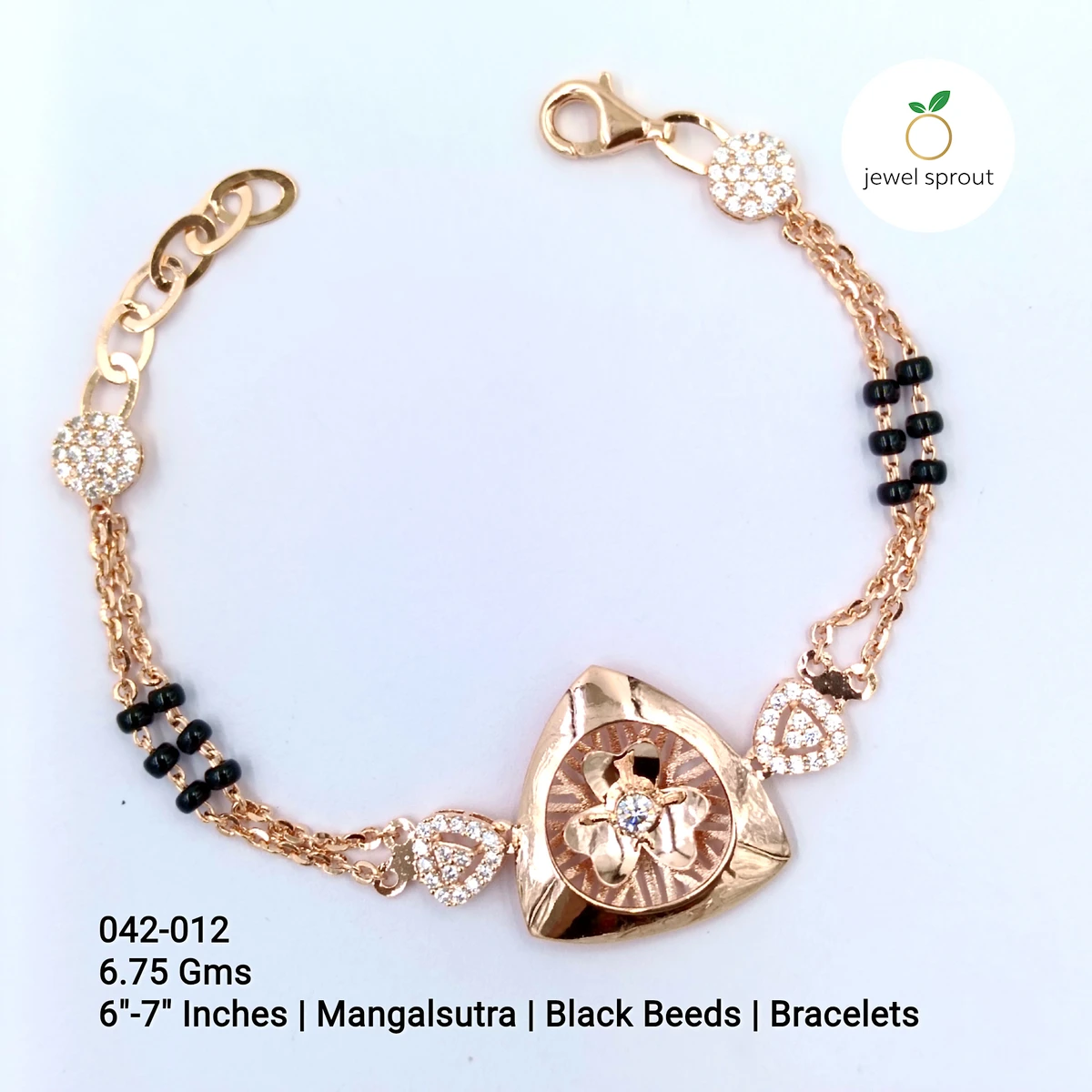 Elegant Italy CNC Hand Mangalsutra Bracelet in Sterling Silver