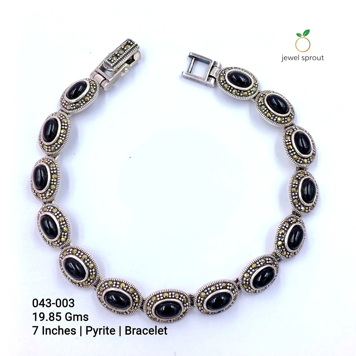 Stylish Pyrite Bracelet in 925 Sterling Silver - Elegant Design