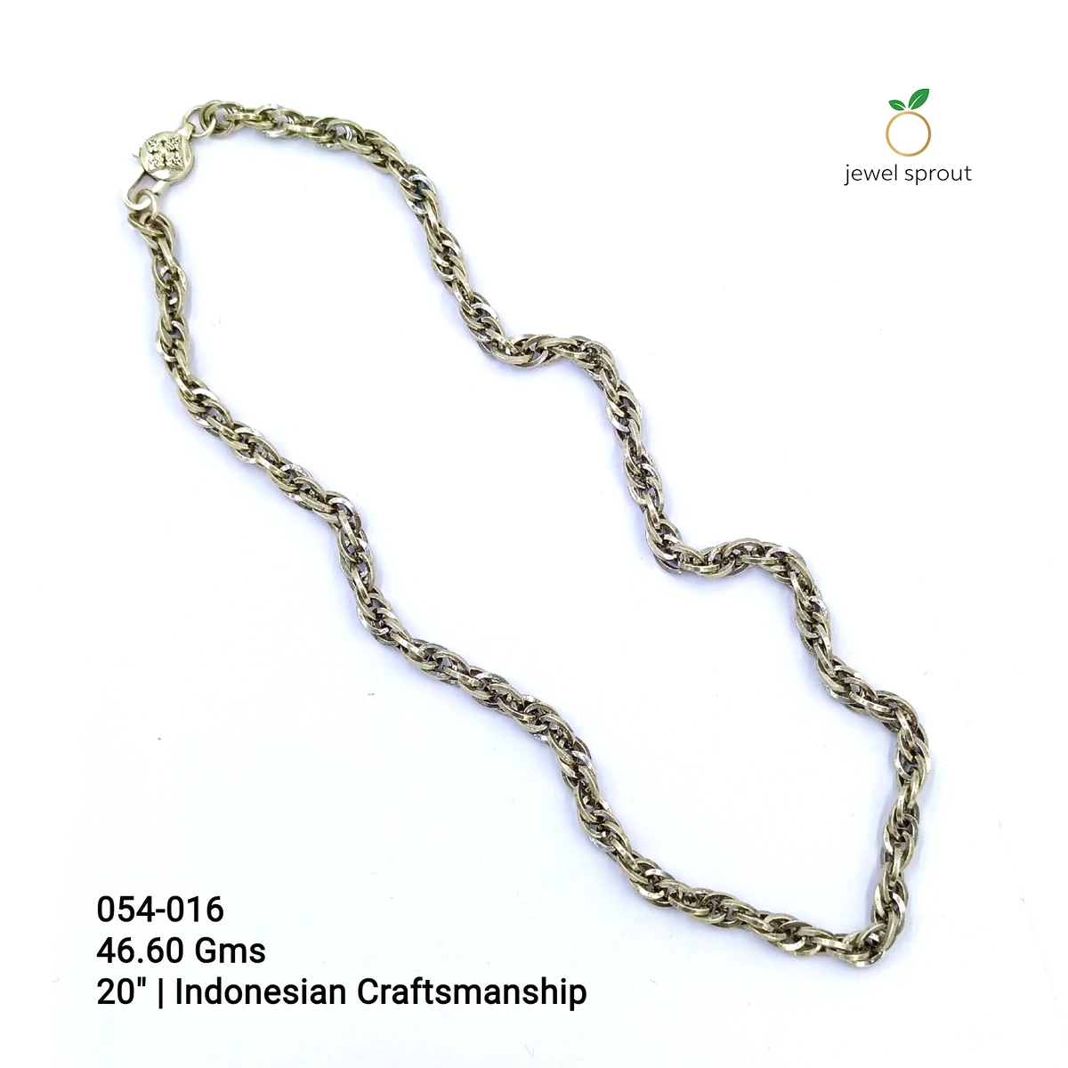 Elegant 22" Indo Chain in 925 Sterling Silver