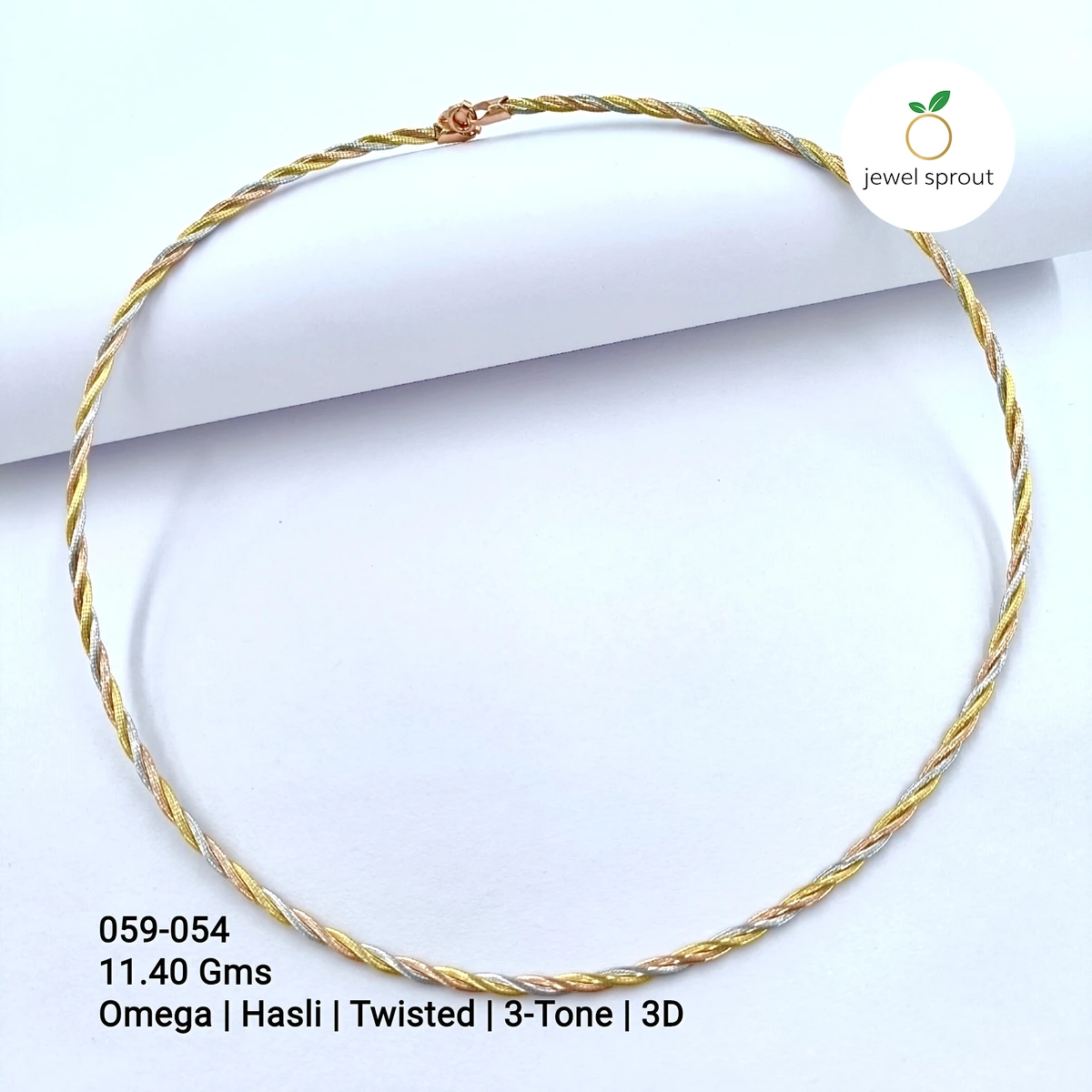 Chic Italy Omega Chain in Gold + Silver - 925 Sterling Silver