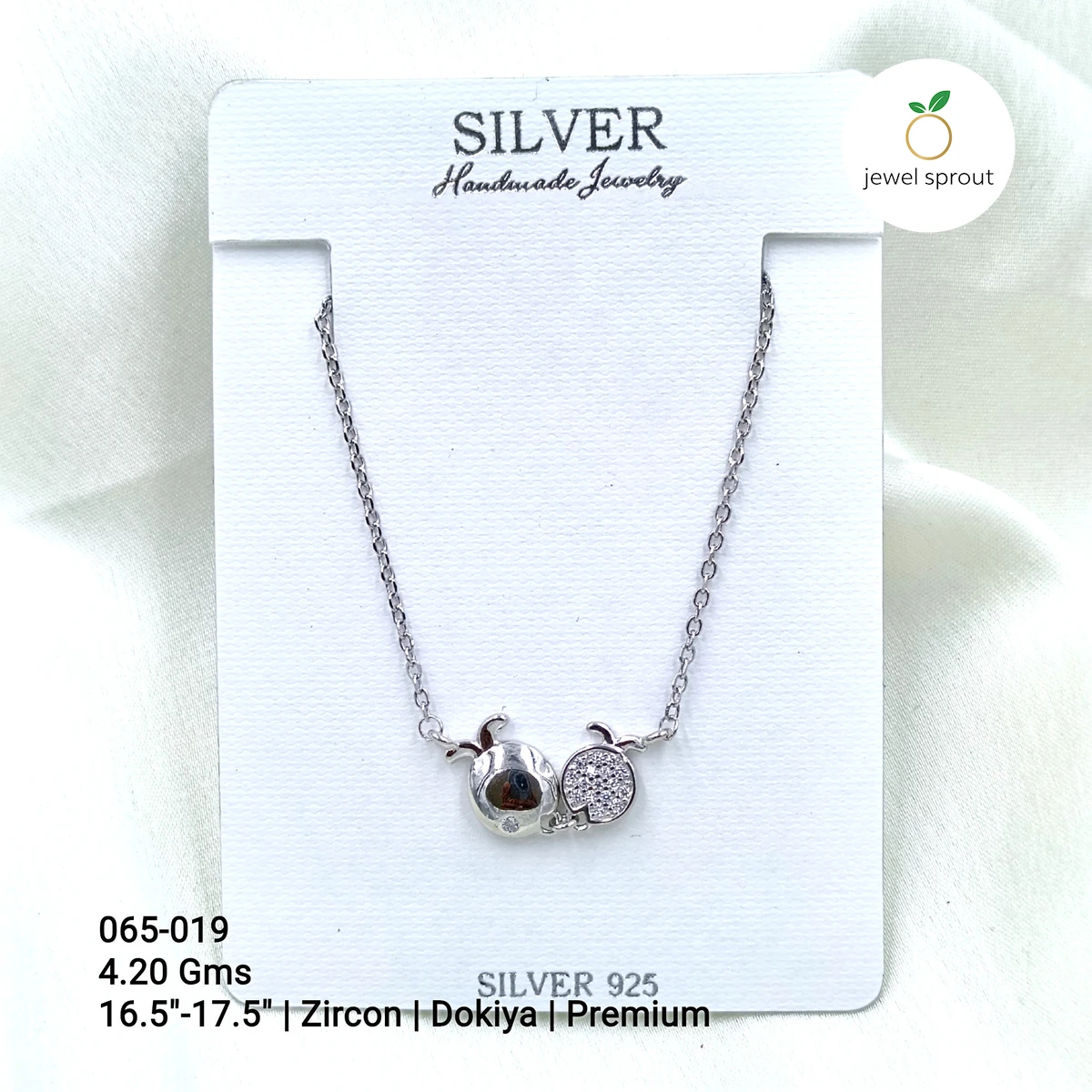 Premium Pearl & CZ Dokiya Chain in Sterling Silver