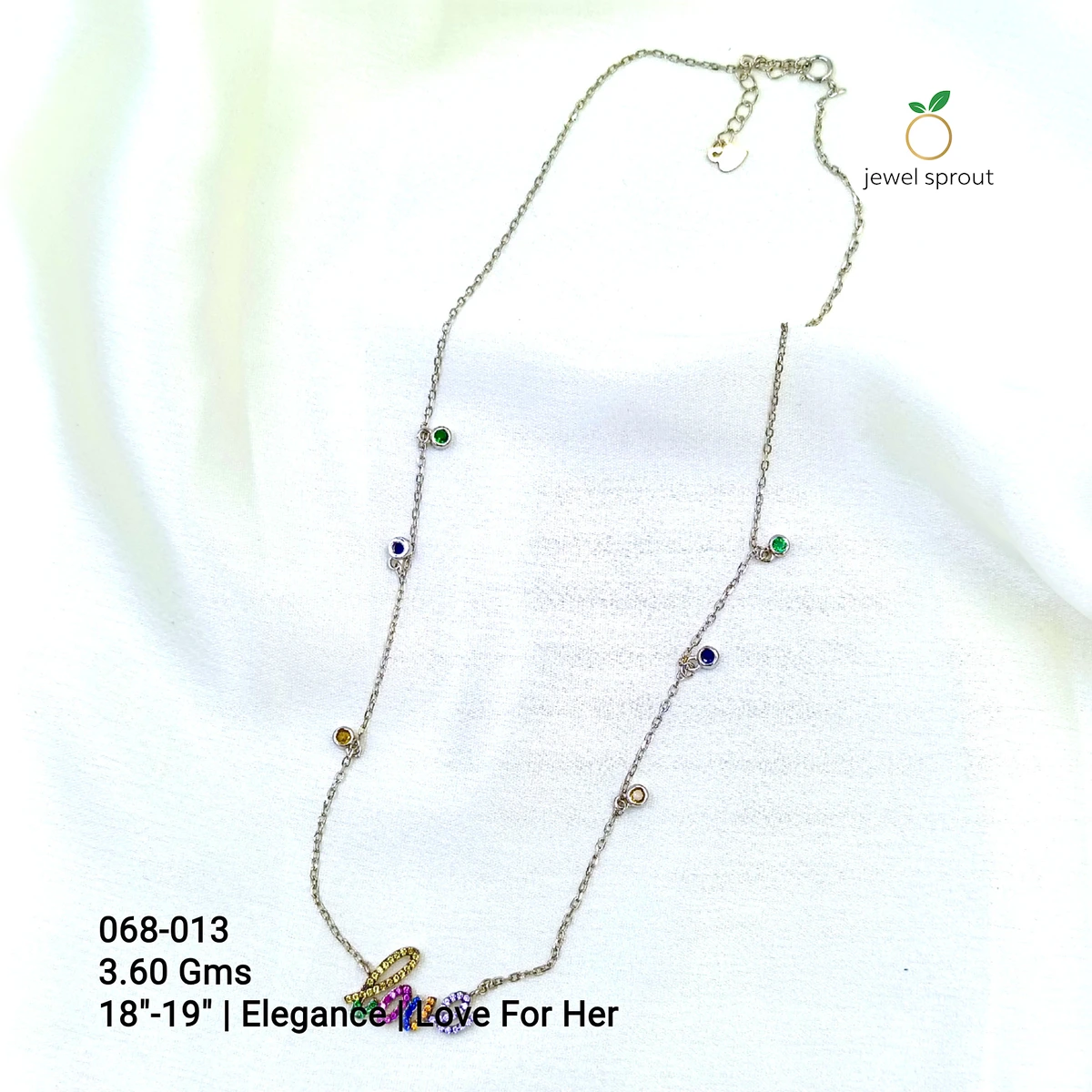 Charming Elegance Sterling Silver Chain Necklace for Her