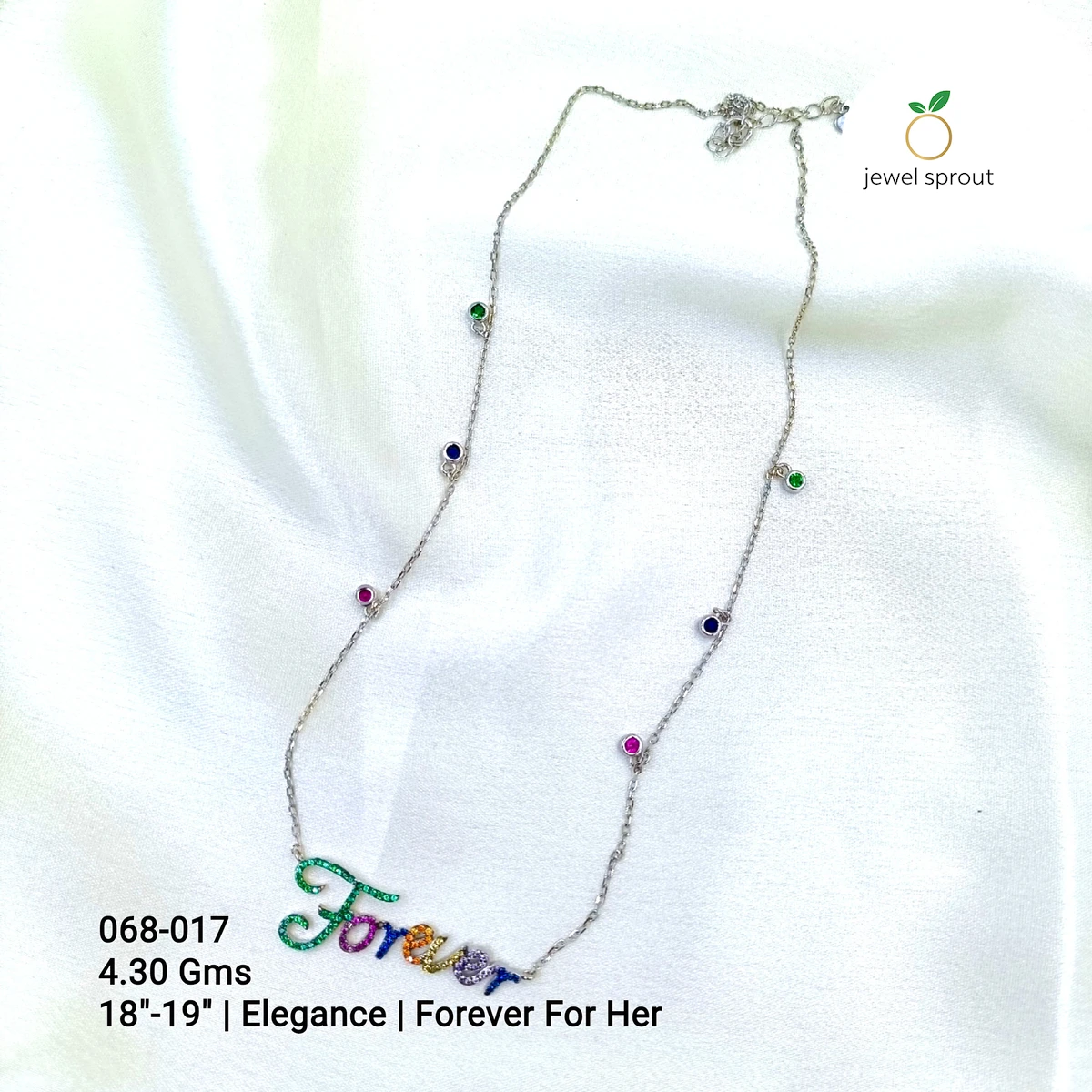 Charming Elegance 925 Sterling Silver Chain Necklace