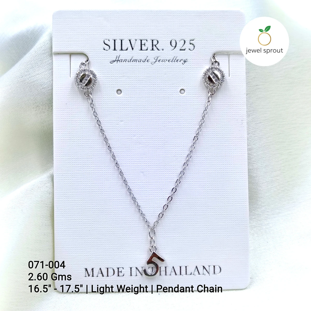 Stylish Light Weight Pendant Chain in 925 Sterling Silver