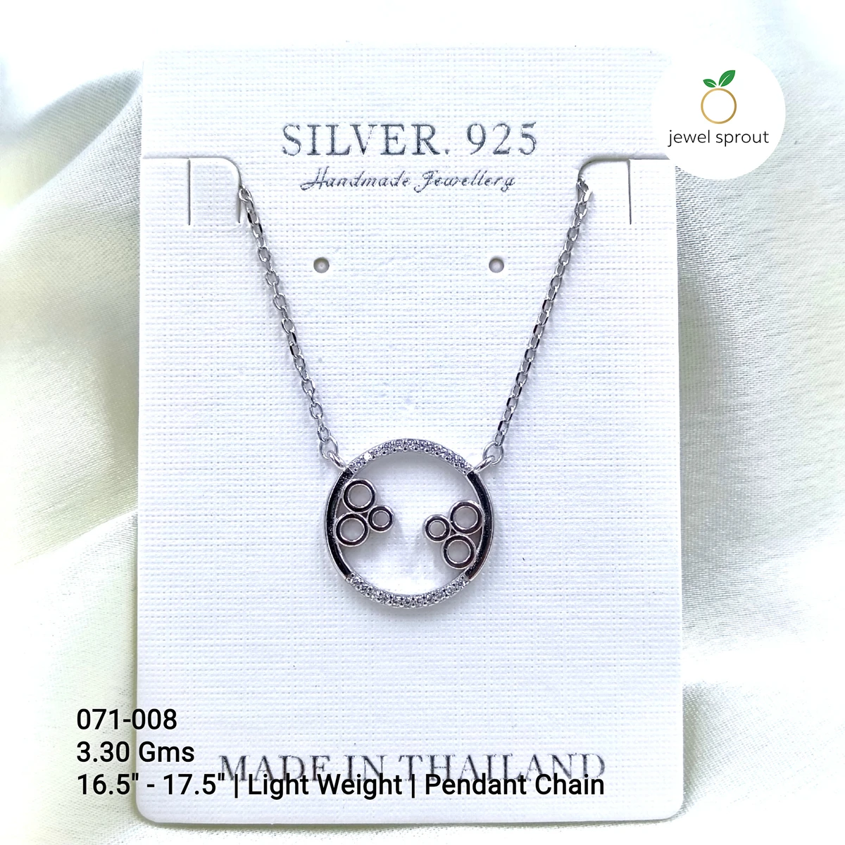 Lightweight 925 Sterling Silver Pendant Chain for Everyday Elegance