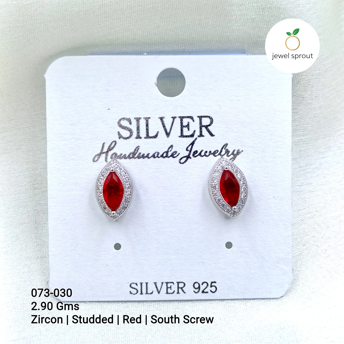 Elegant South Screw Colour Solitaire Earrings