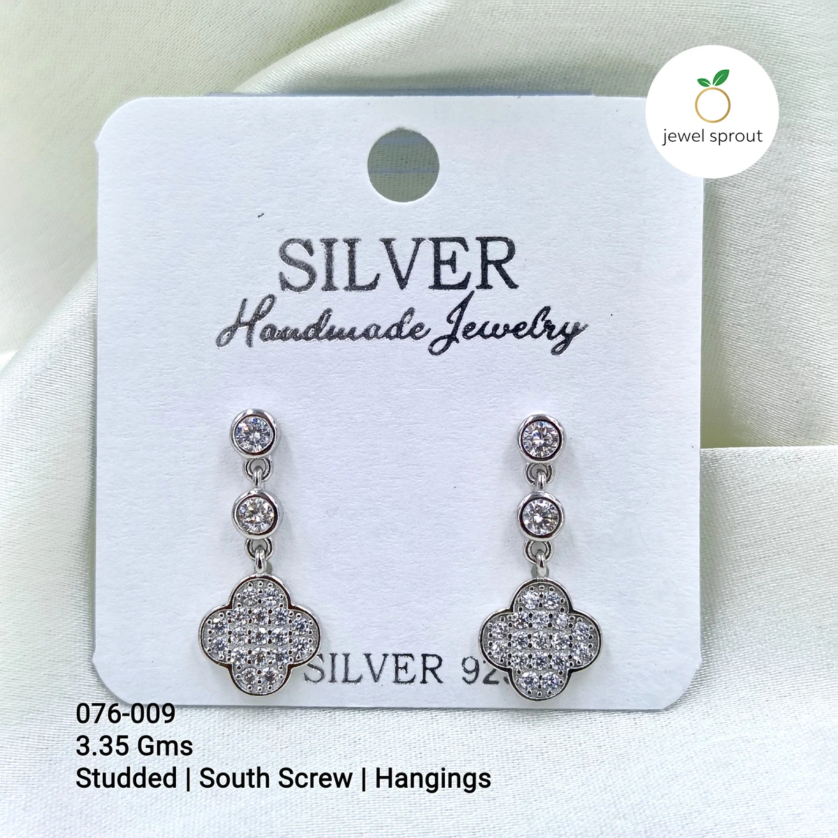 Chic South Screw Hanging Earrings in 925 Sterling Silver