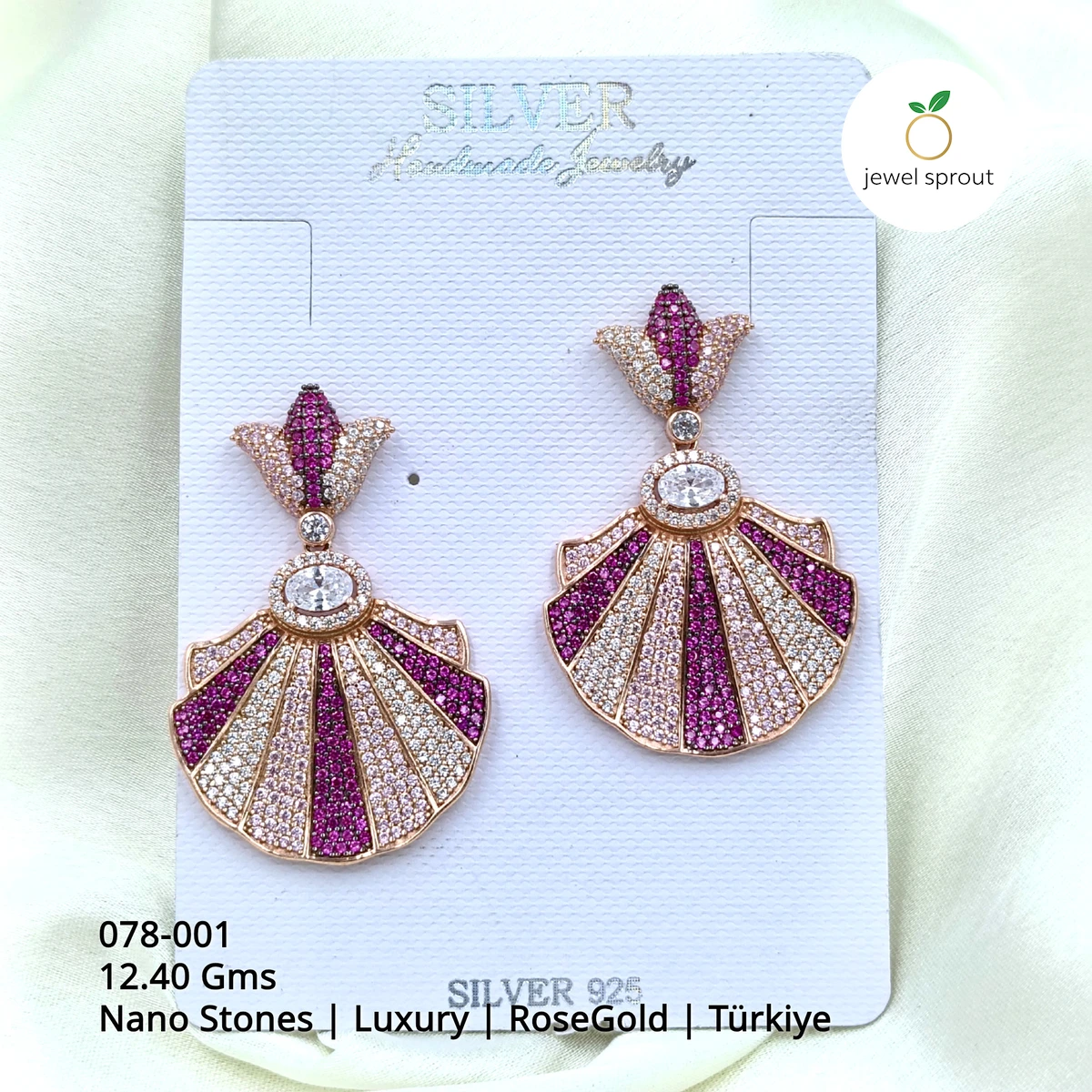 Luxury Turkey Nano Micro Bali Rosegold Earrings