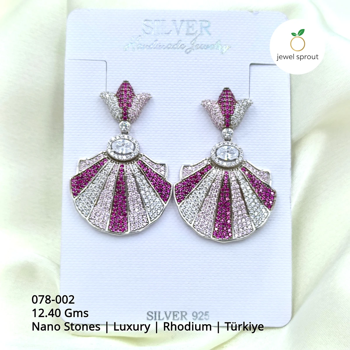 Luxury Rhodium Turkey Nano Micro Bali Earrings