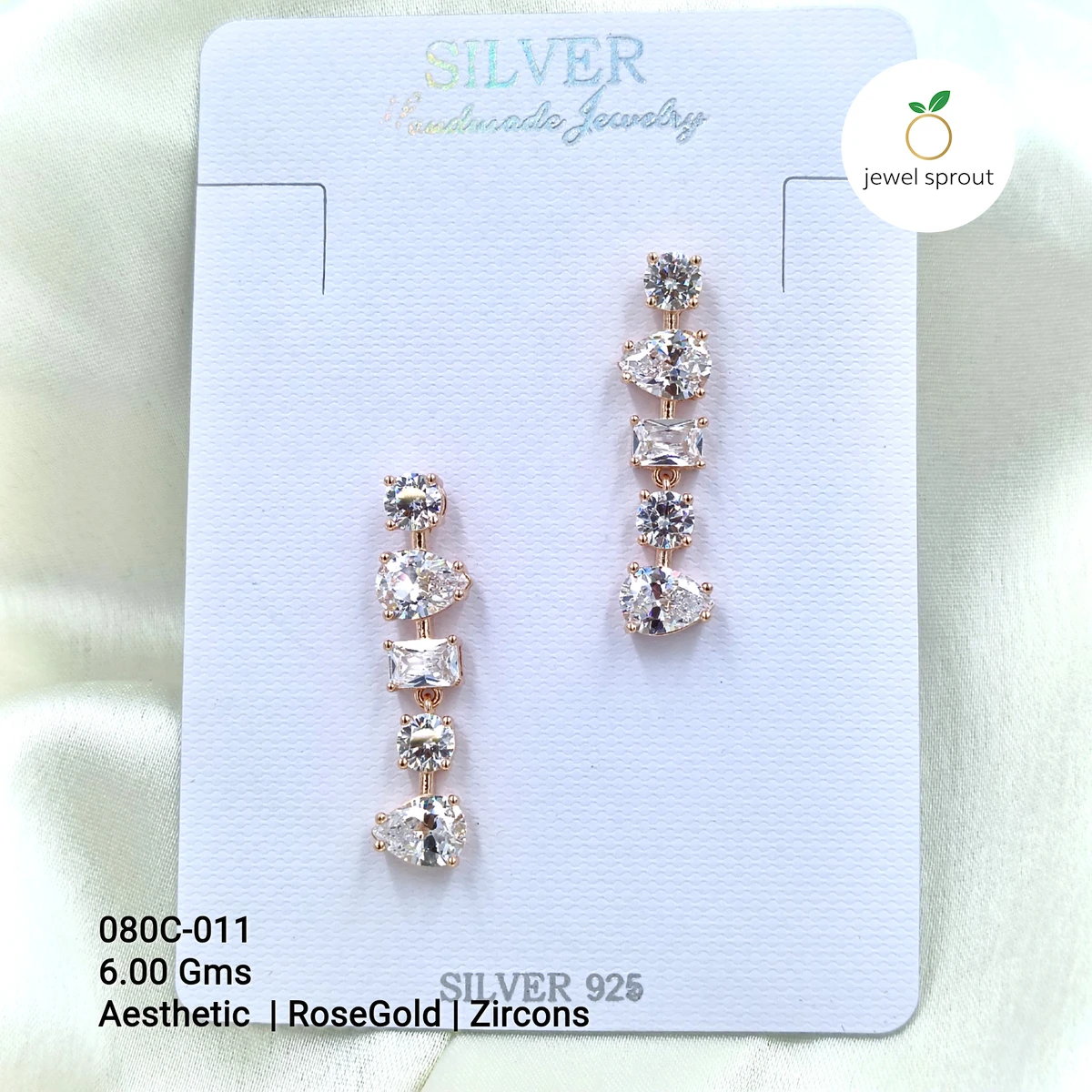 Aesthetic Rosegold Zircon MF Premium Earrings