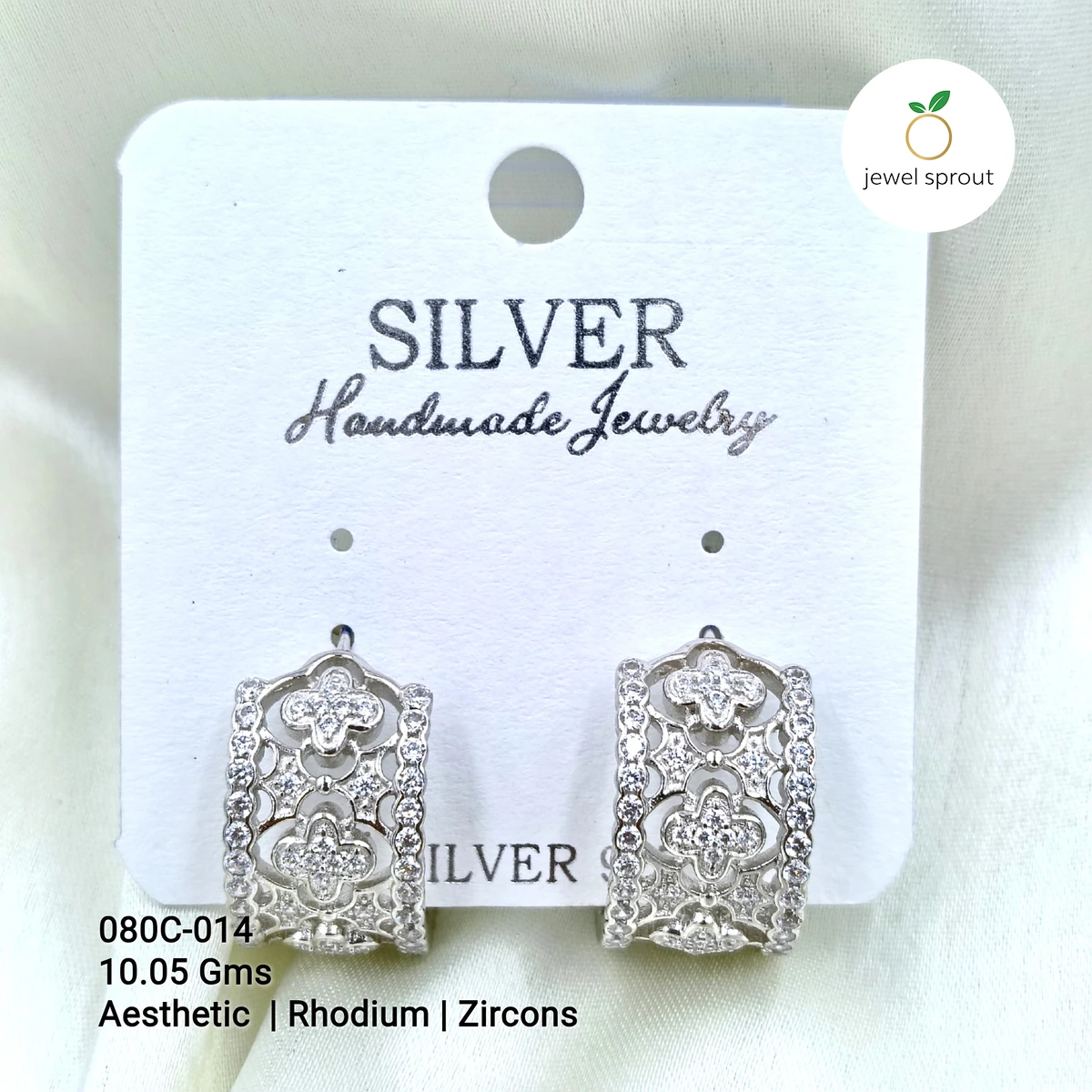 Elegant 925 Sterling Silver MF Premium Earrings