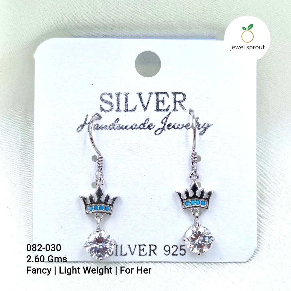 Lightweight Fancy Earrings for Her - Stylish 925 Sterling Silver