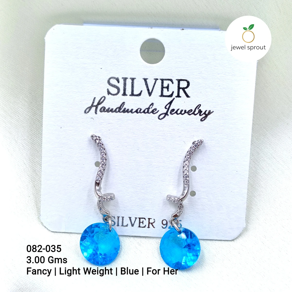 Lightweight Blue Fancy Earrings for Women