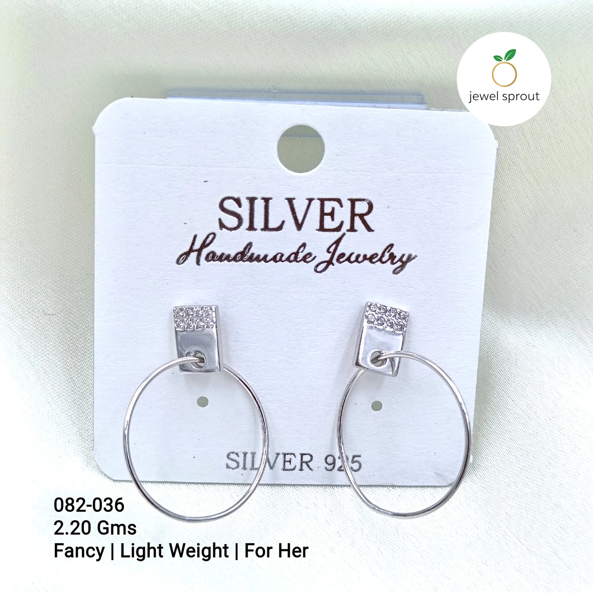 Fancy Light Weight Sterling Silver Earrings for Her