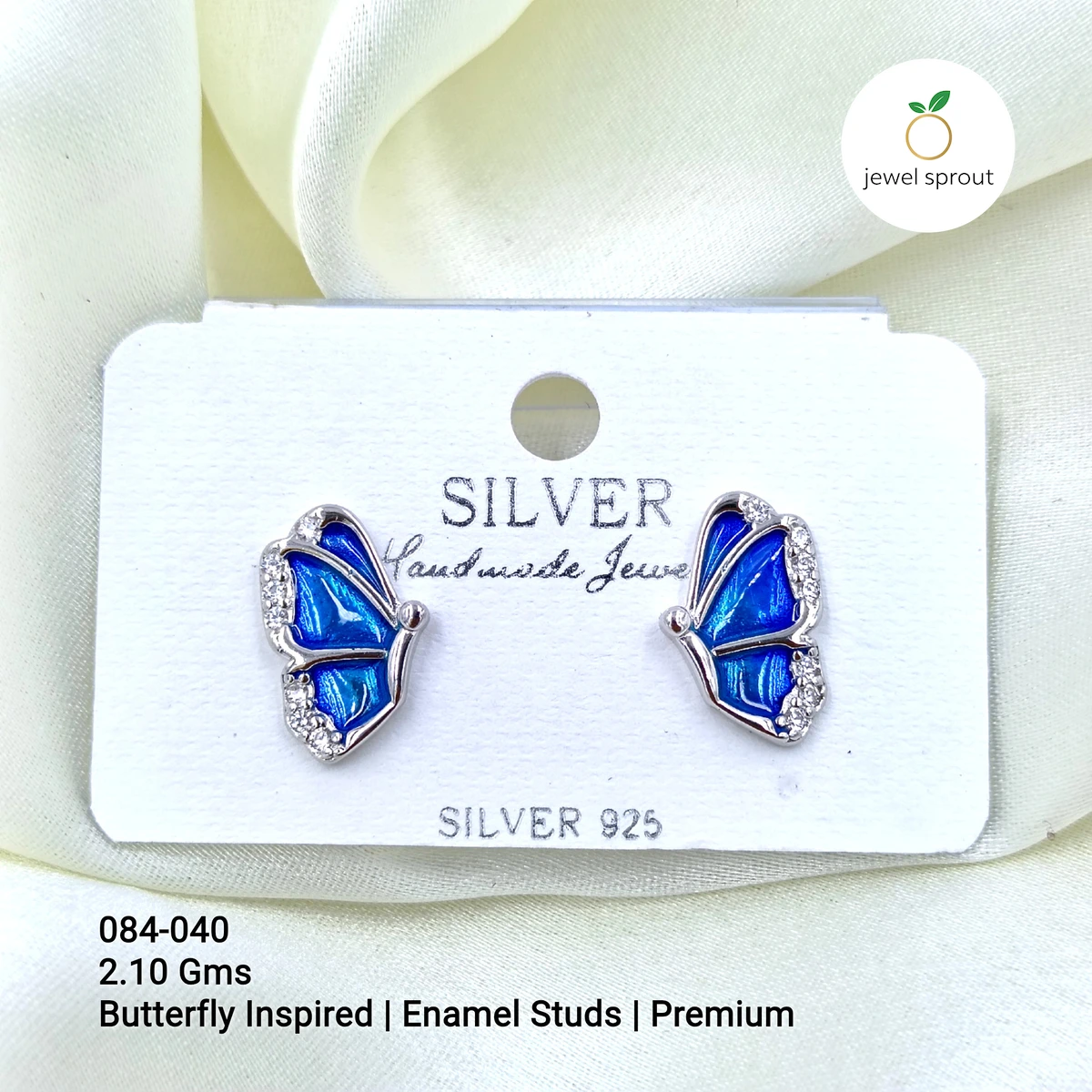 Butterfly Enamel Earrings | Premium 925 Sterling Silver