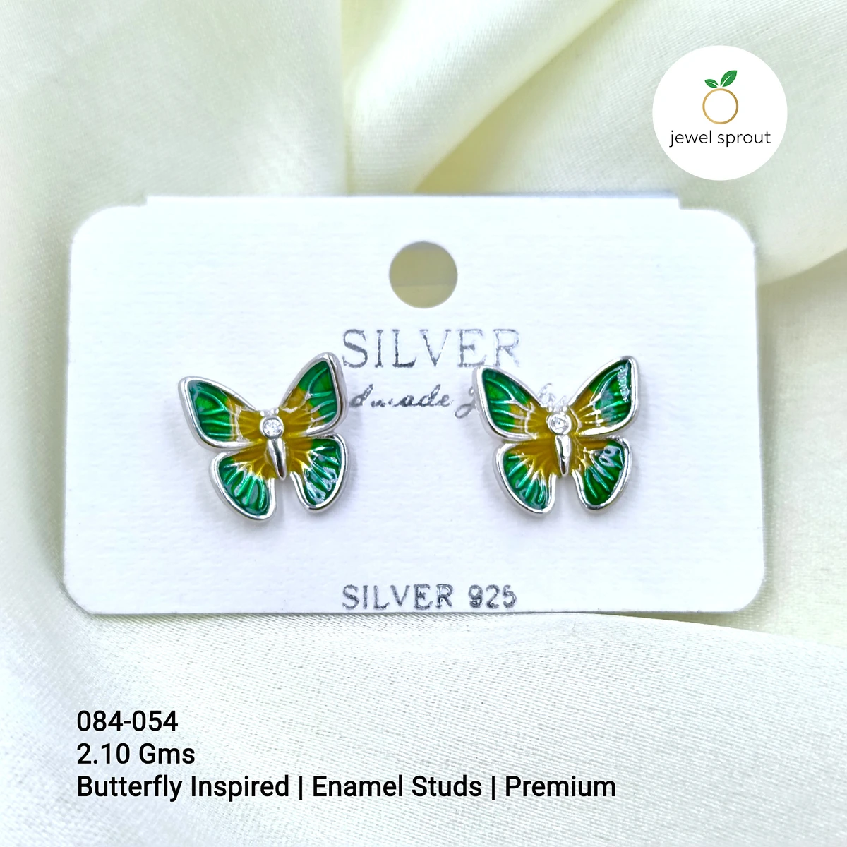 Butterfly Enamel Earrings | Premium 925 Sterling Silver