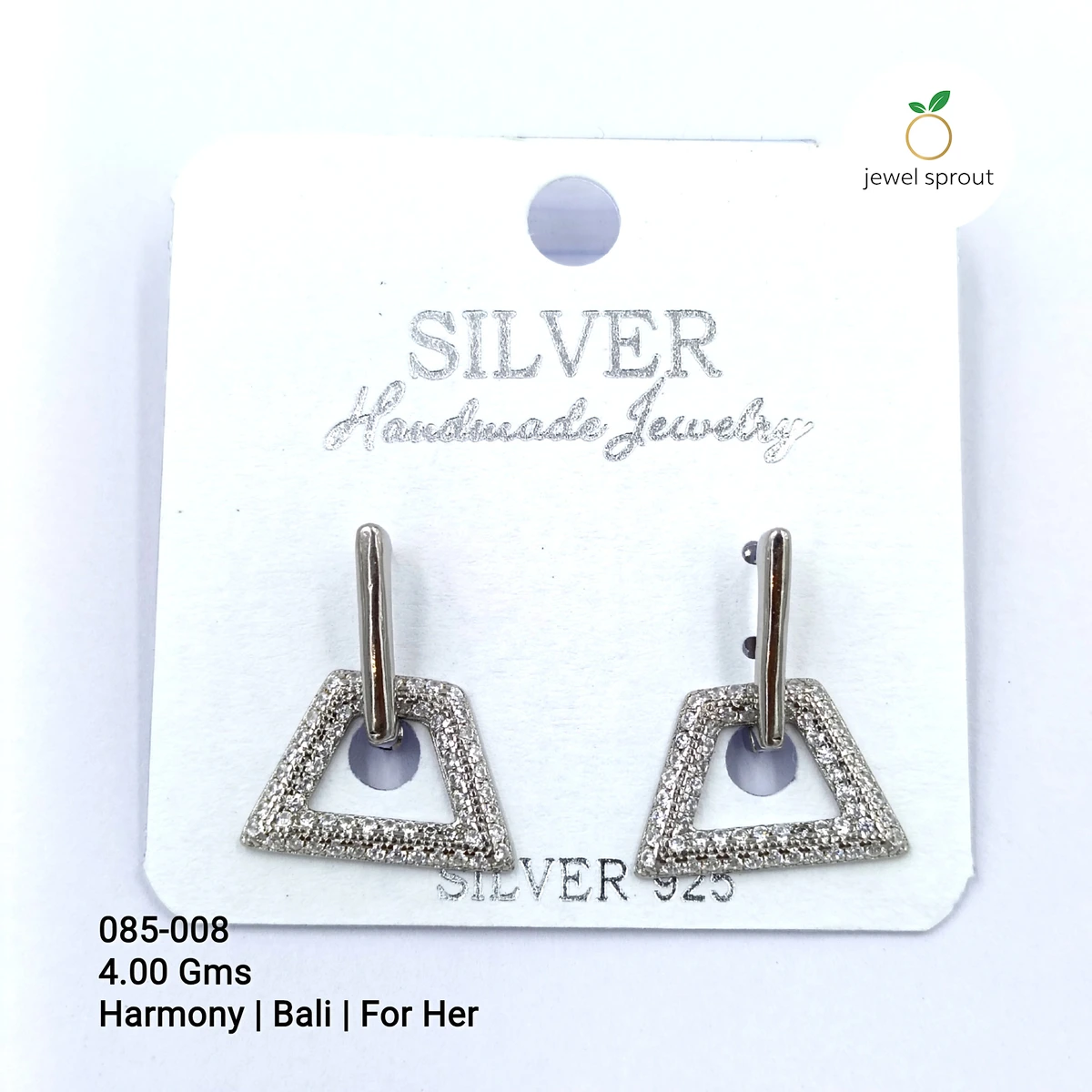 Elegant Harmony Bali Earrings for Her in 925 Sterling Silver