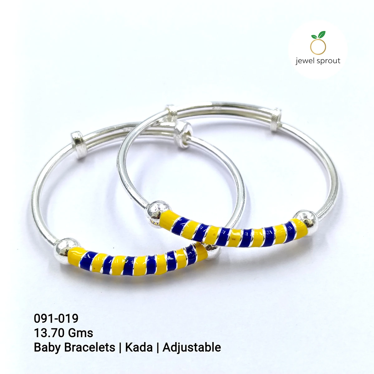 Stylish Baby Enamle Kadli A+ in 925 Sterling Silver