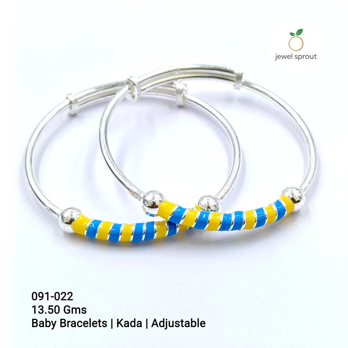Stylish Baby Enamle Kadli A+ in High-Quality Sterling Silver